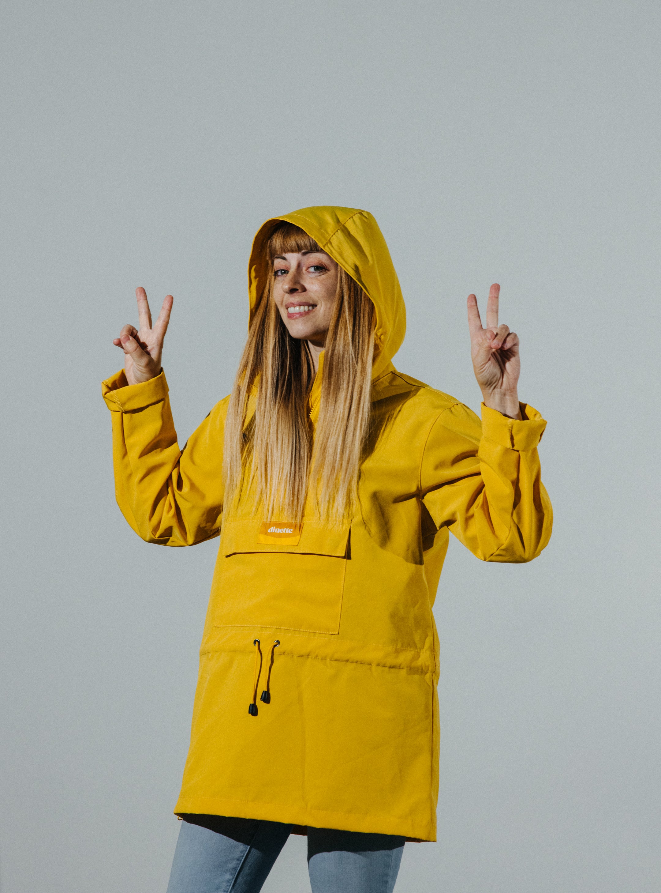 Anorak pull-over jaune